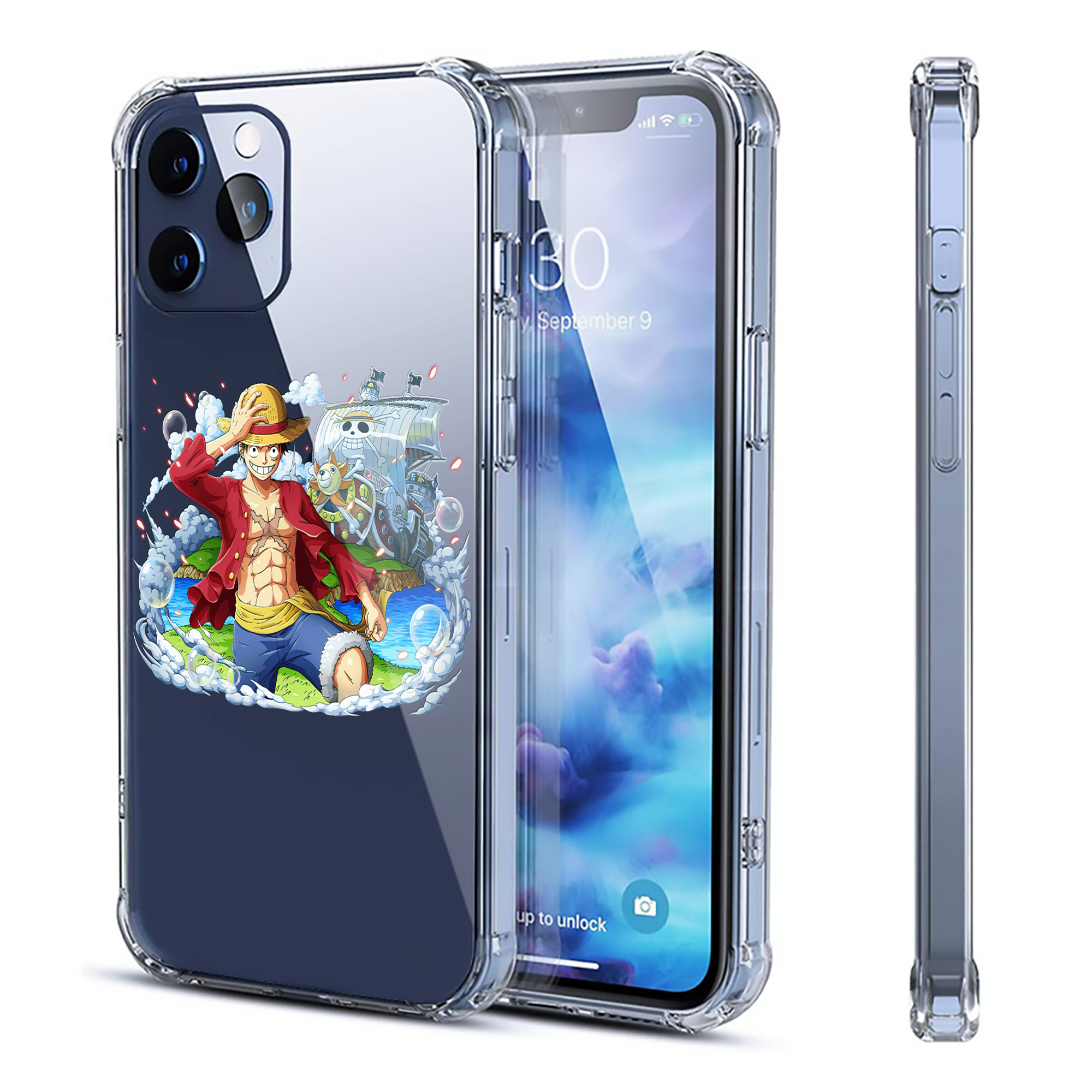 （画像用） ワンピース モンキー・D・ルフィ ONE PIECE Monkey D. Luffy 【iPhone 12シリーズ対応】透明スマホケース（クリアソフトケース）